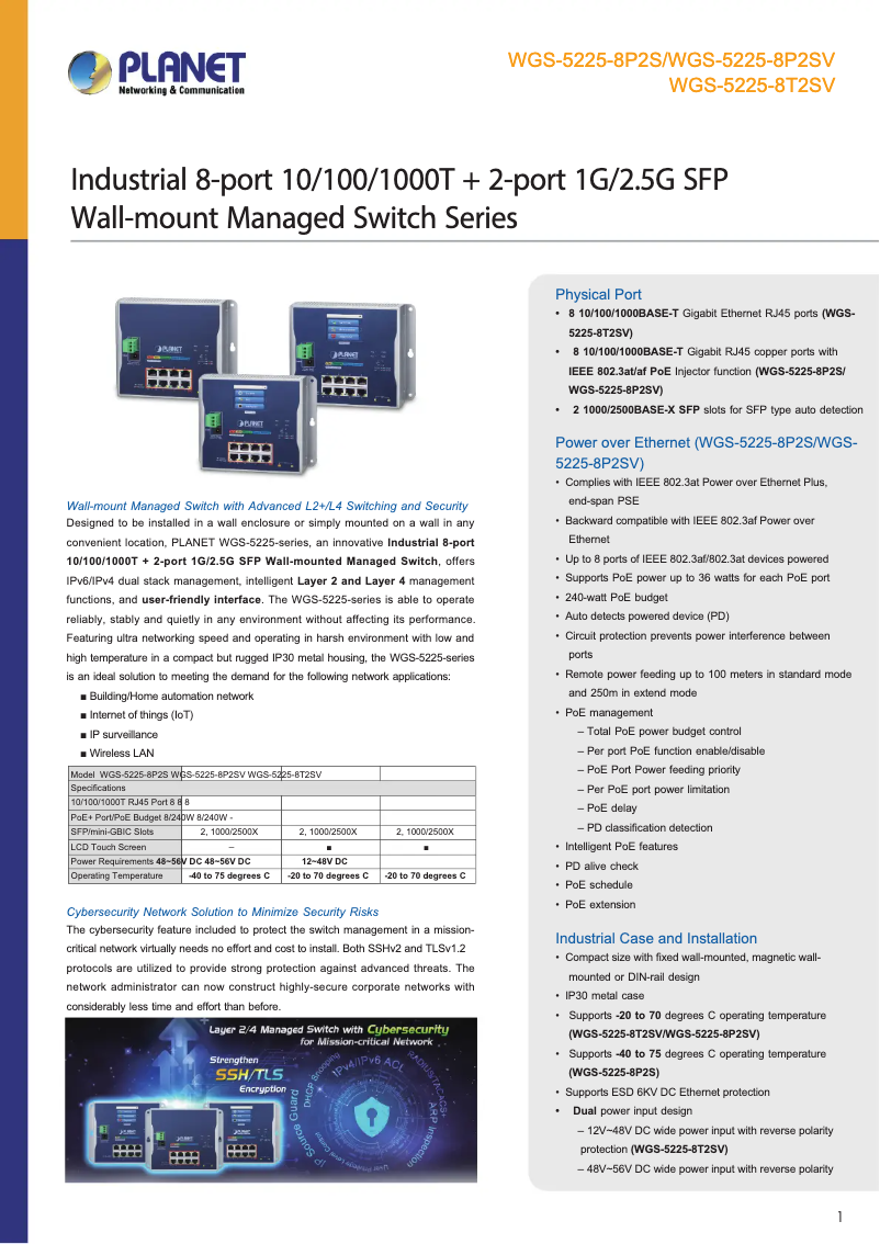 Image de la première page du manuel de l'appareil WGS-5225-8T2SV