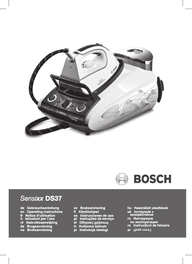 Page n°1 - Manuel utilisateur Bosch Sensixx DS37 ProEnergy TDS372410E