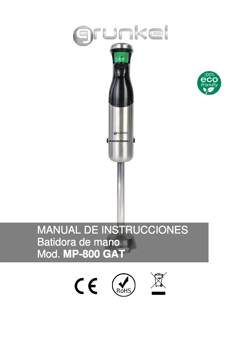 Image de la première page du manuel de l'appareil MP-800GAT