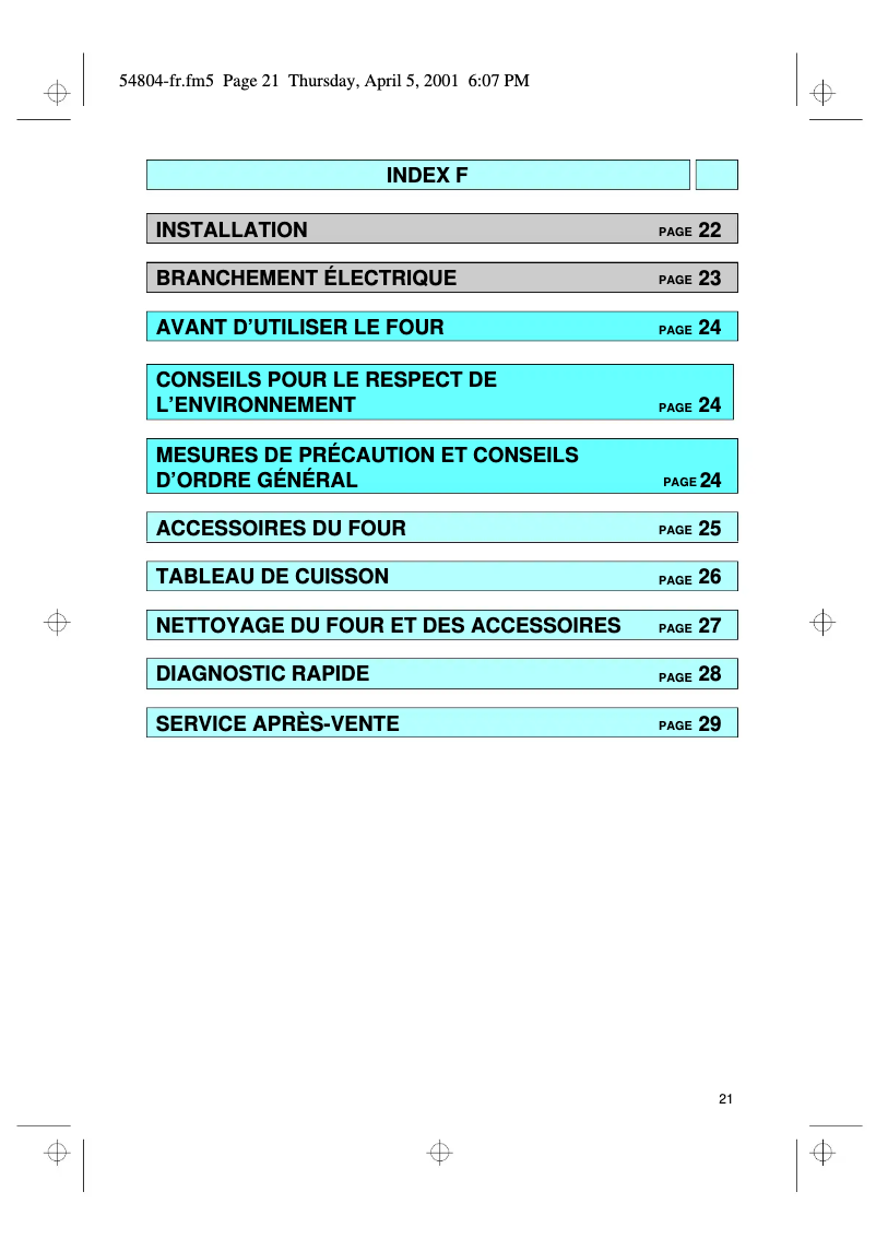 Page 1 de la notice Manuel utilisateur Whirlpool OBU 227 S
