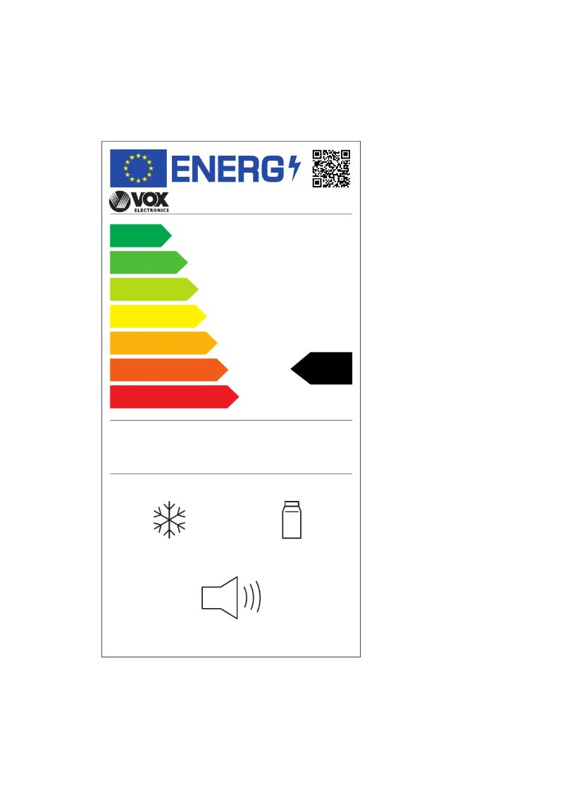 Page 1 de la notice Label énergétique VOX NF 3830 IXF