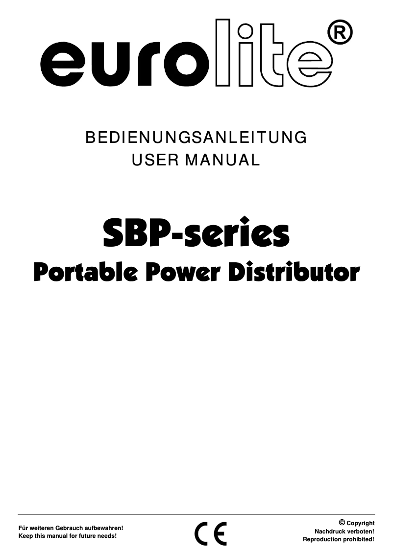 Image de la première page du manuel de l'appareil SBP-1610