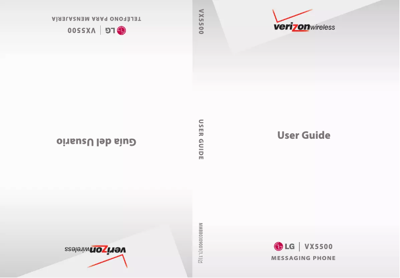 Page n°1 - Manuel utilisateur LG VX5500