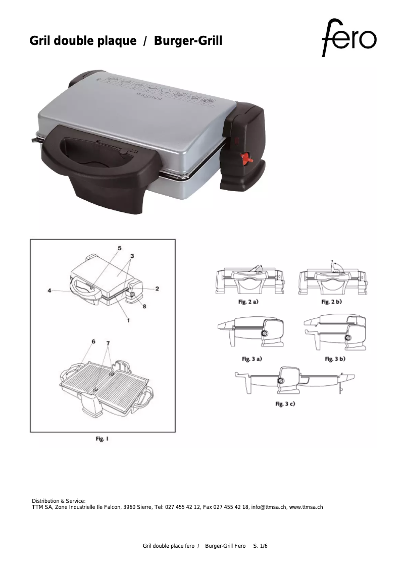 Page 1 de la notice Manuel utilisateur Fero H8251