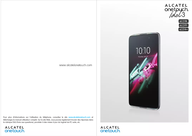 Page 1 de la notice Manuel utilisateur Alcatel One Touch Idol 3