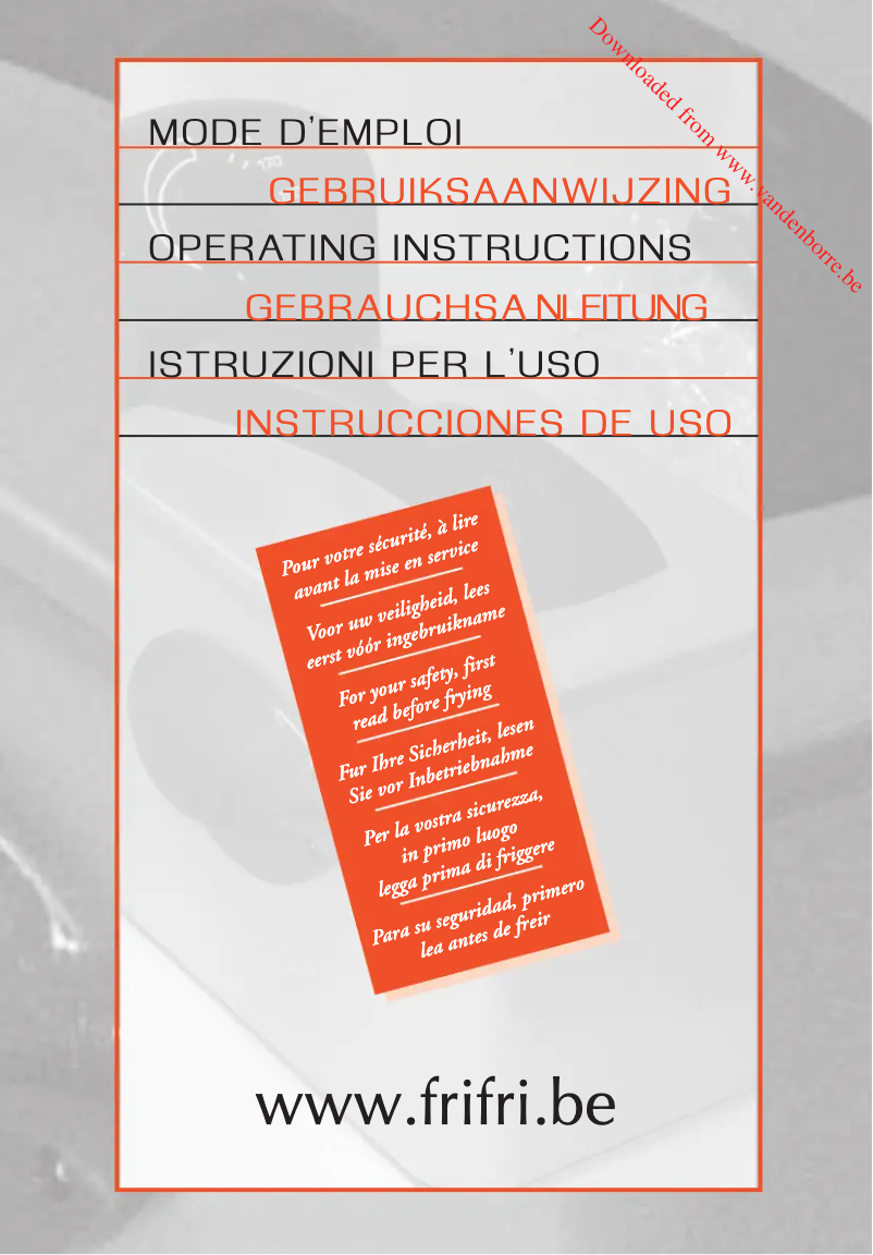 Page 1 de la notice Manuel utilisateur Frifri 1968