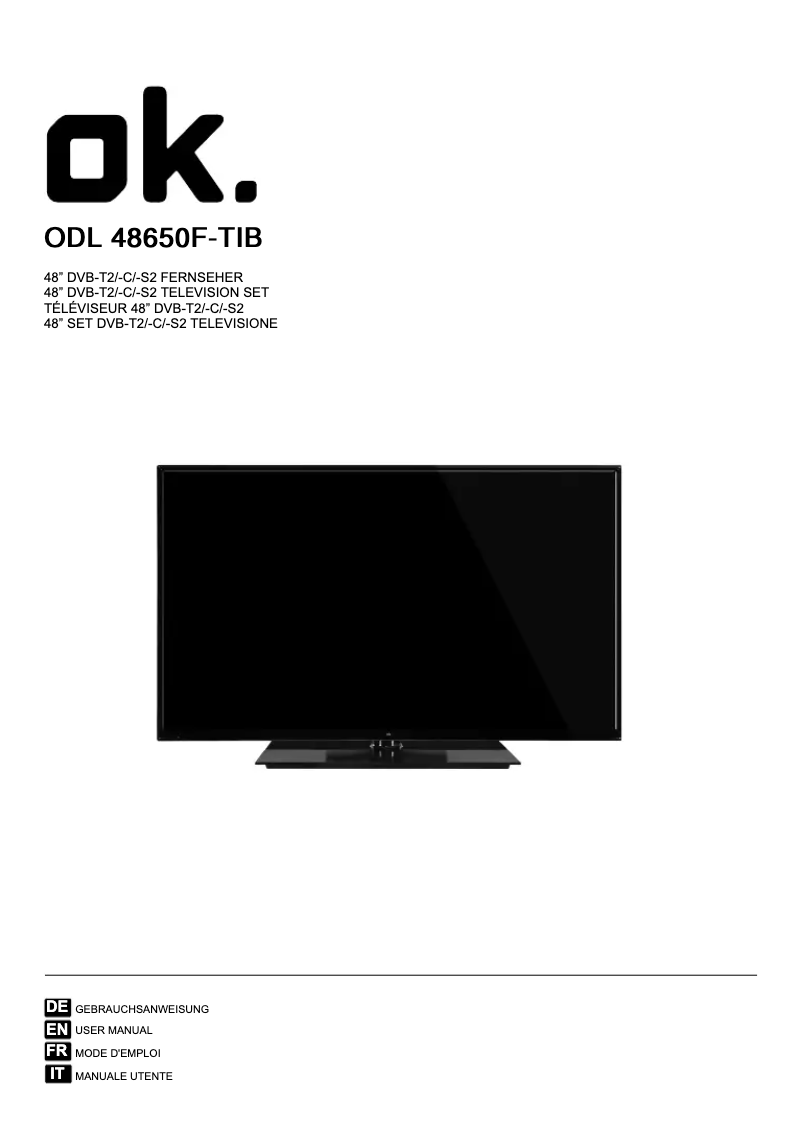Page 1 de la notice Manuel utilisateur OK ODL 48650F-TIB
