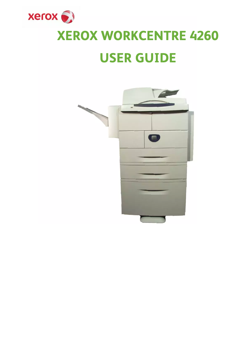 Page n°1 - Manuel utilisateur Xerox WorkCentre 4260