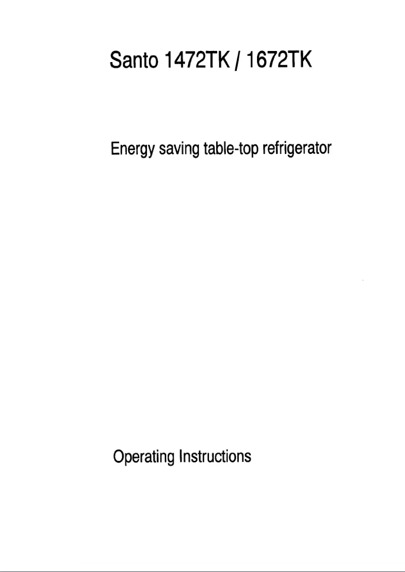 Page 1 de la notice Manuel utilisateur AEG Santo 1672-1 TK