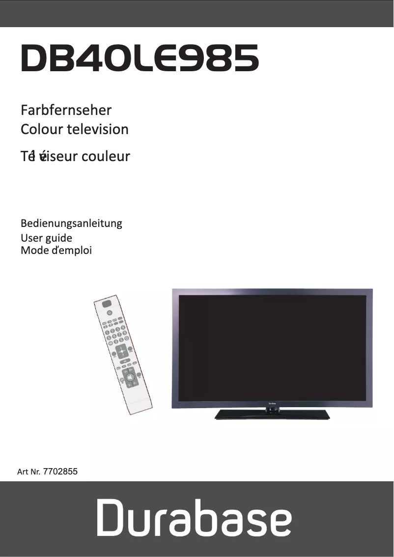 Page n°1 - Manuel utilisateur Durabase DB-40LE985