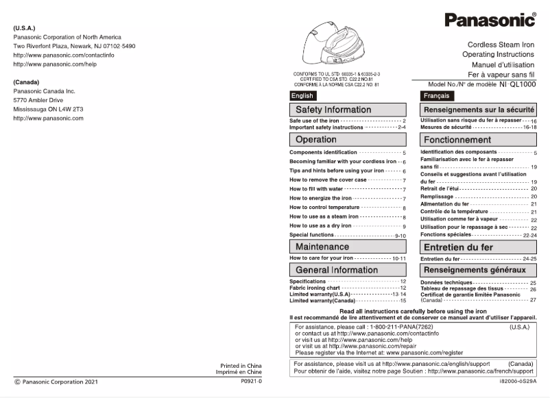 Image de la première page du manuel de l'appareil NI-QL1000