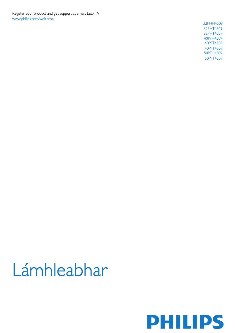 Page 1 de la notice Manuel utilisateur Philips 4000 series 40PFH4509