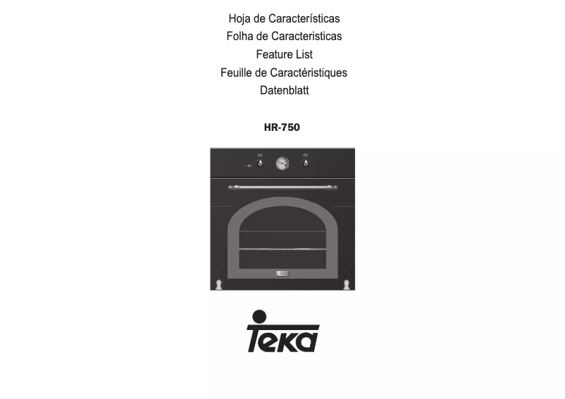 Imagen de la primera página del manual del dispositivo HR 750