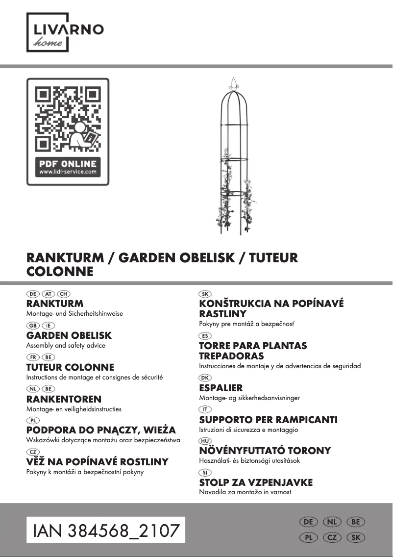 Page 1 de la notice Manuel utilisateur Livarno Lux HG01752B