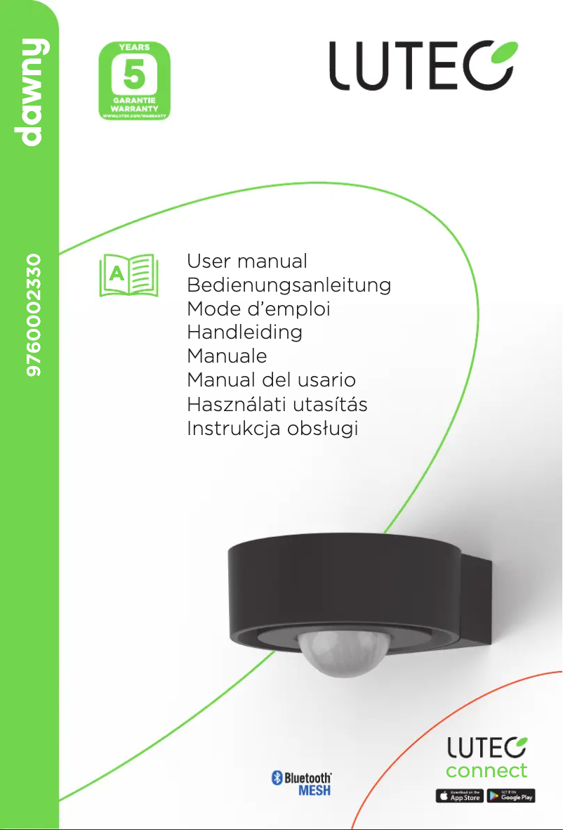 Page n°1 - Manuel utilisateur Lutec Dawny