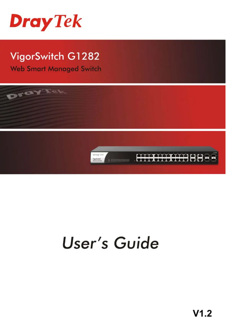 Image de la première page du manuel de l'appareil VigorSwitch G1282
