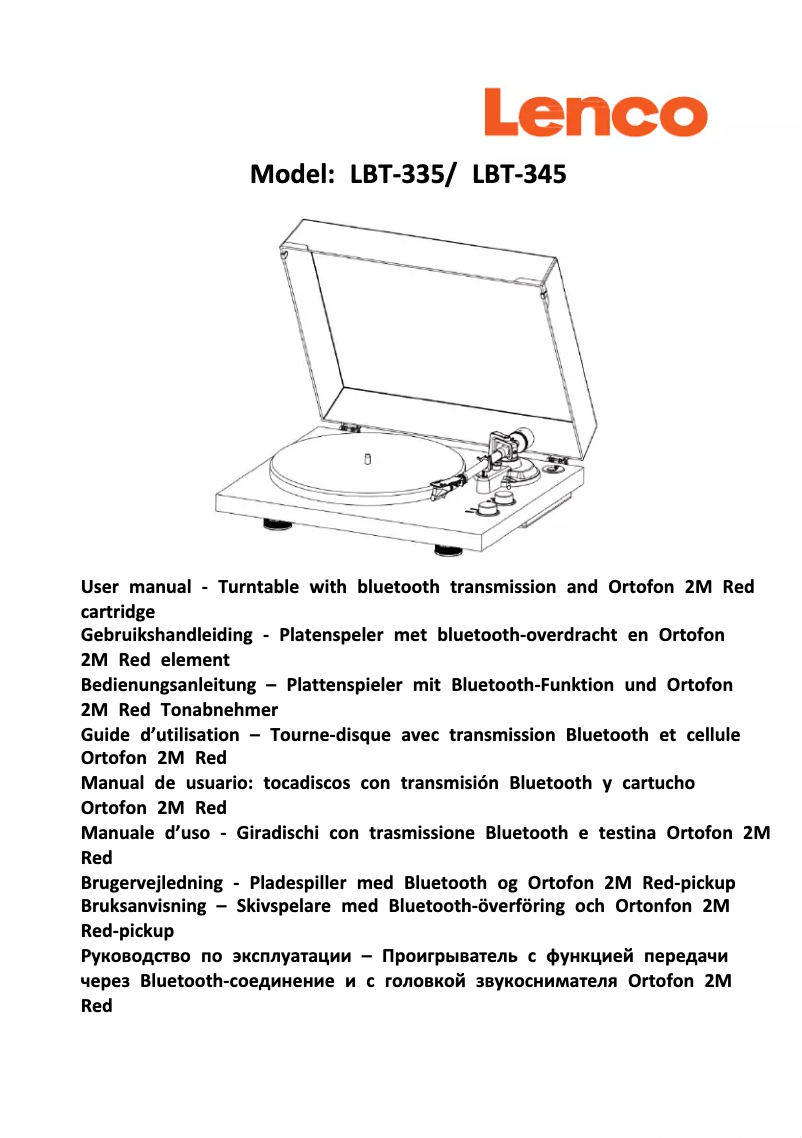 Page n°1 - Manuel utilisateur Lenco LBT-335