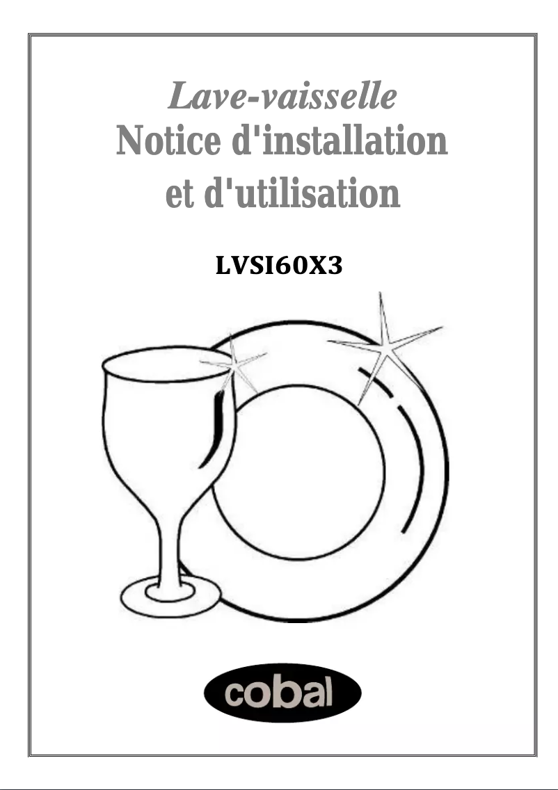 Página 1 del manual Manual de usuario Cobal LVSI60X3