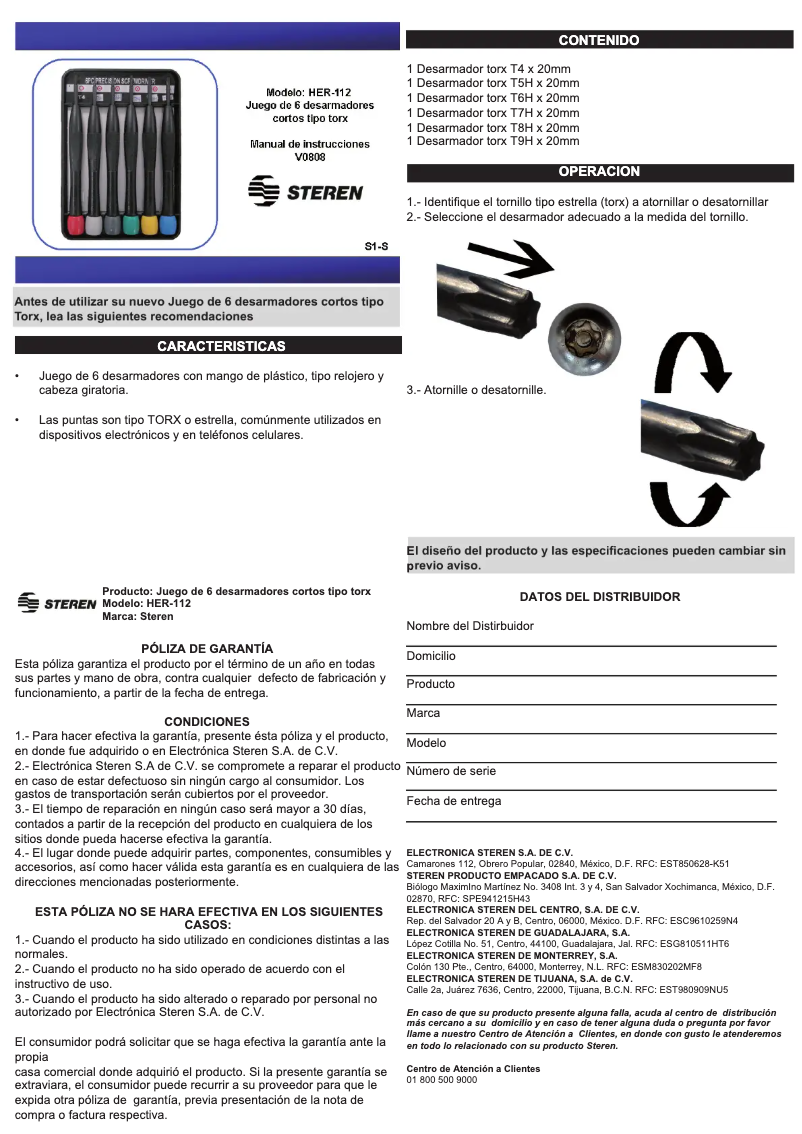 Image de la première page du manuel de l'appareil HER-112