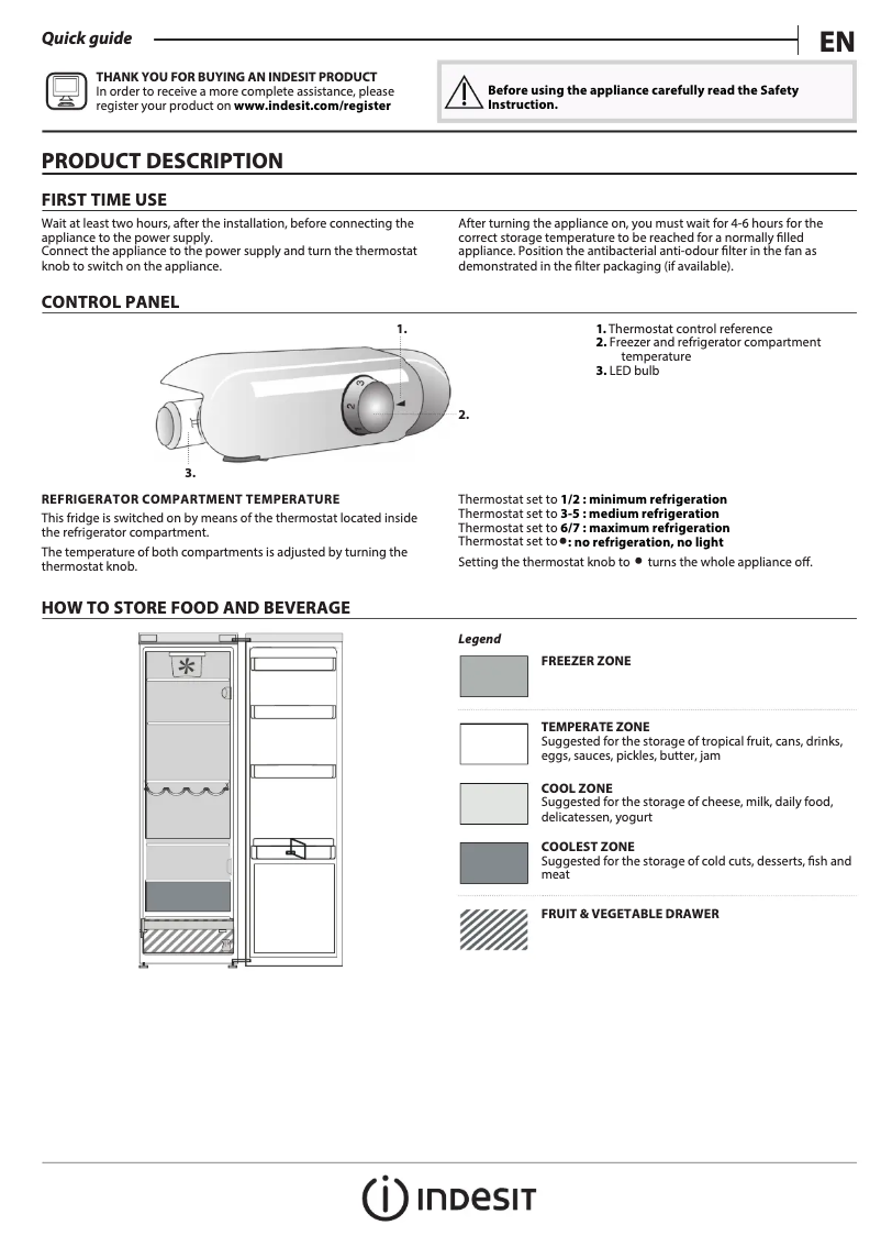 Page n°1 - Manuel utilisateur Indesit SI6 2 S