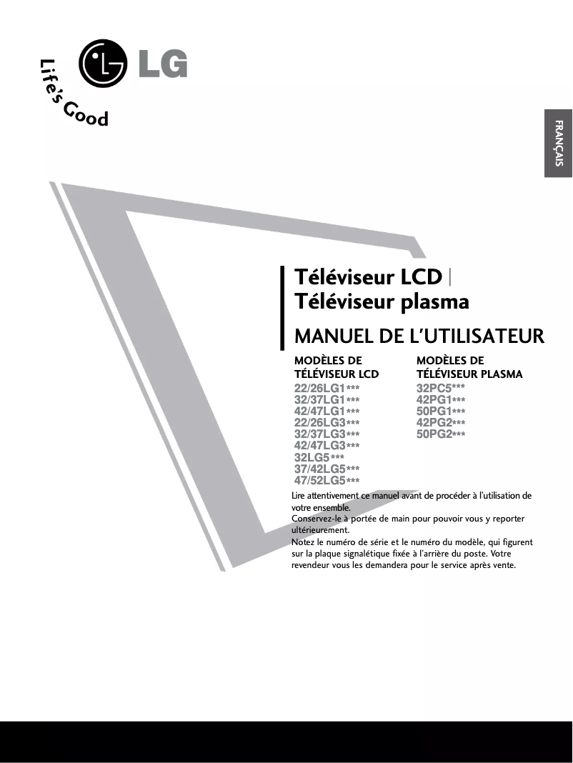 Page n°1 - Manuel utilisateur LG 2230R