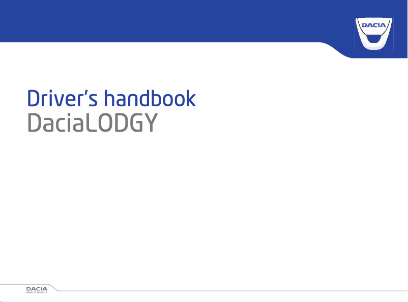 Image de la première page du manuel de l'appareil Lodgy (2013)