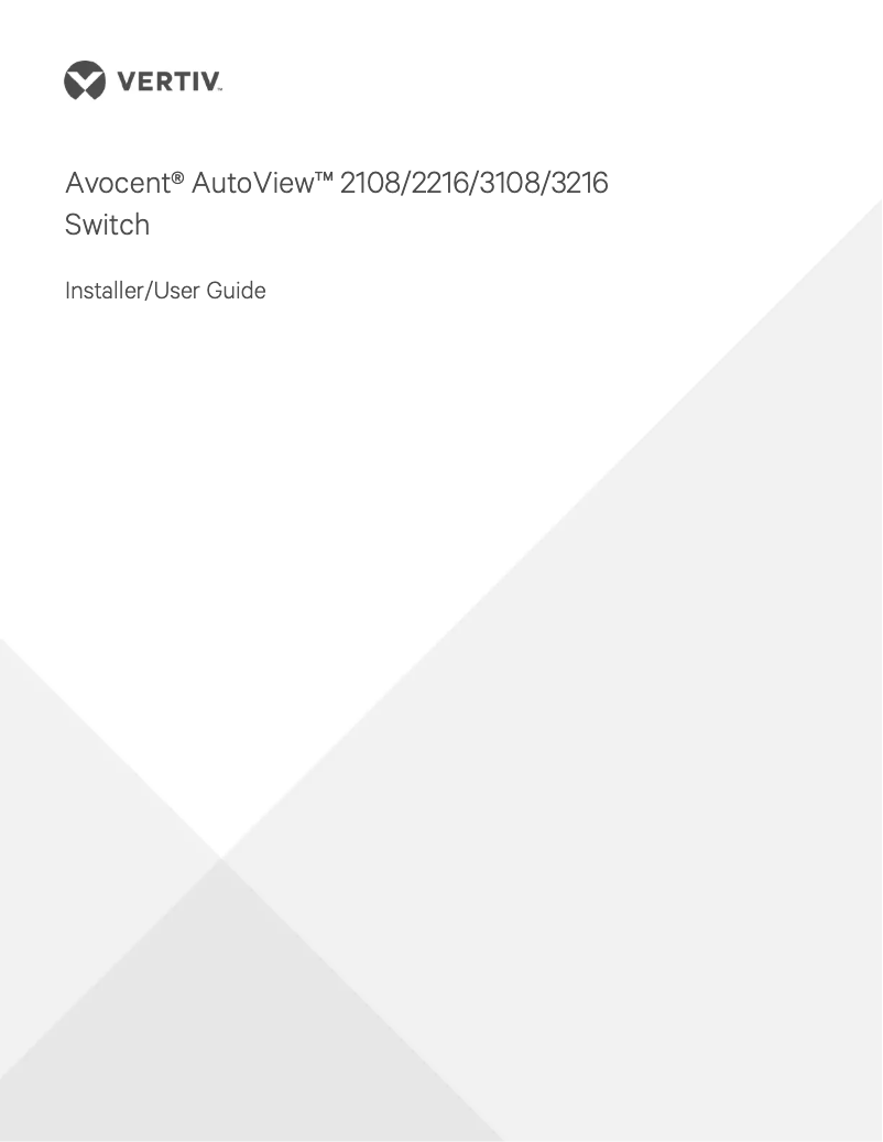Page n°1 - Manuel utilisateur Avocent AutoView AV3108