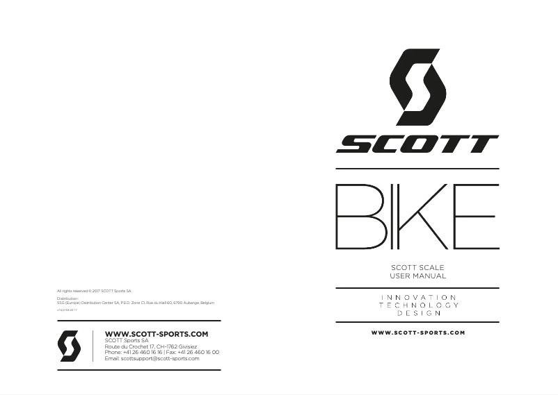 Page n°1 - Manuel utilisateur Scott Scale 910 AXS