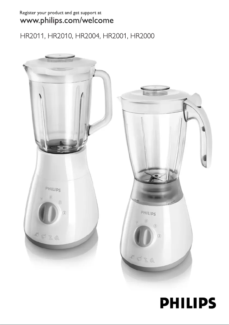 Page 1 de la notice Manuel utilisateur Philips HR2004
