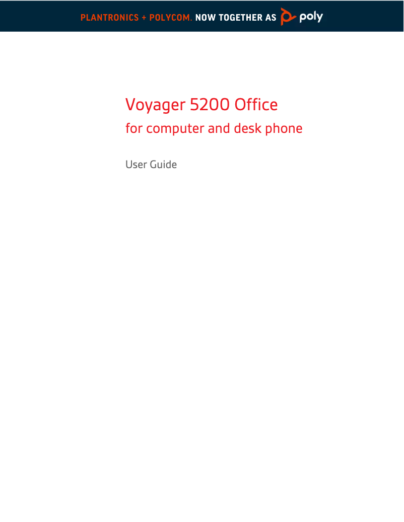 Image de la première page du manuel de l'appareil Voyager V5200