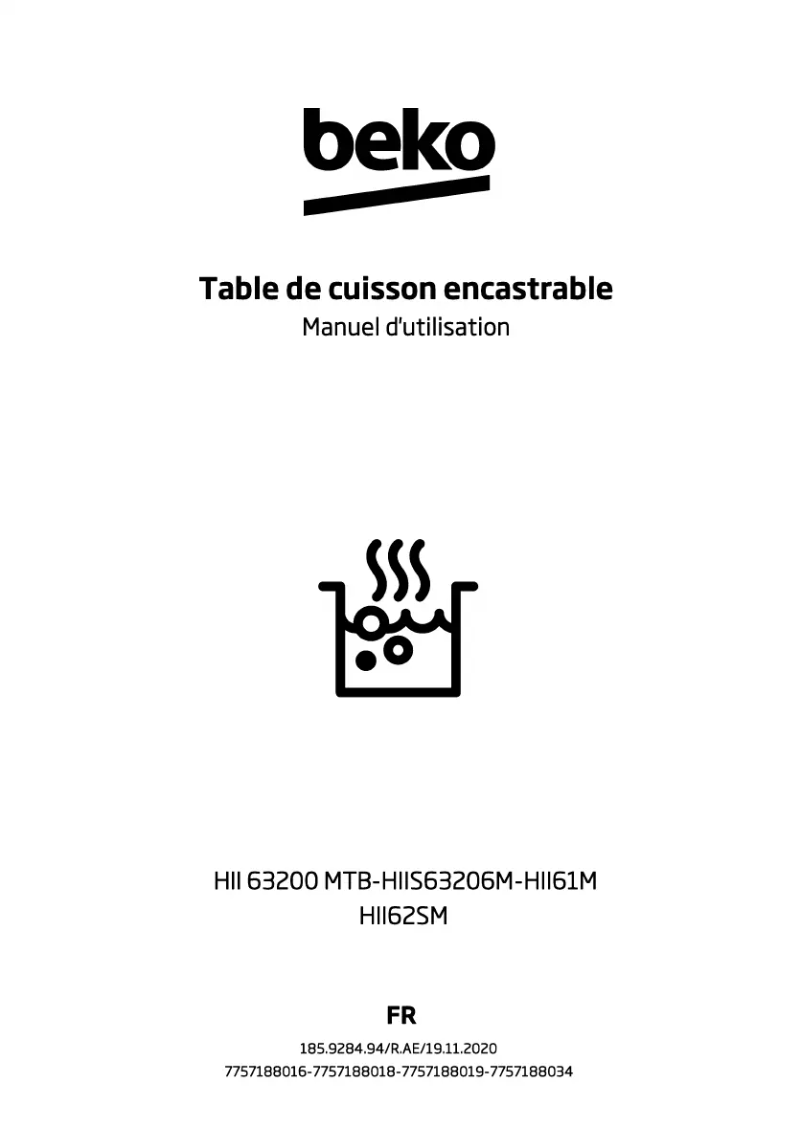 Image de la première page du manuel de l'appareil HII61M