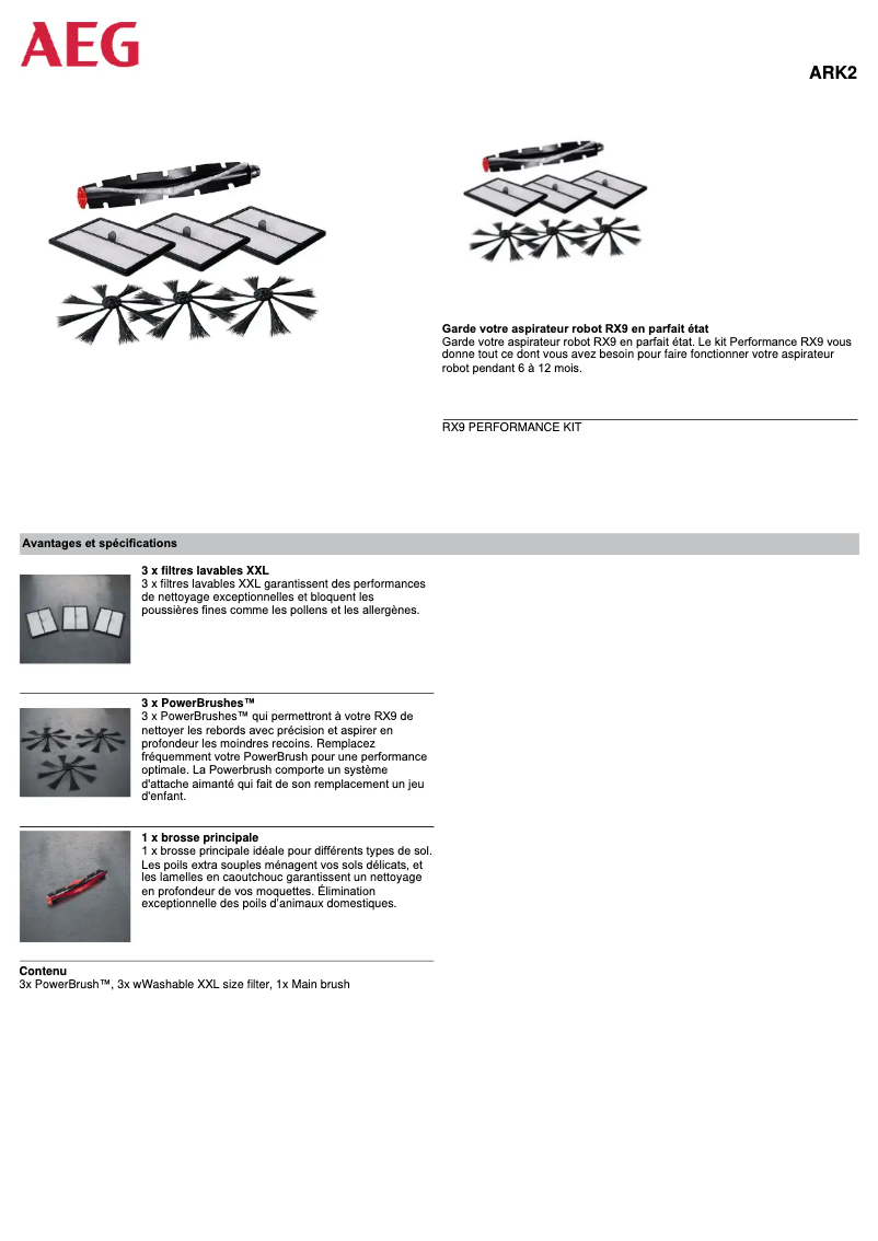 Image de la première page du manuel de l'appareil ARK2