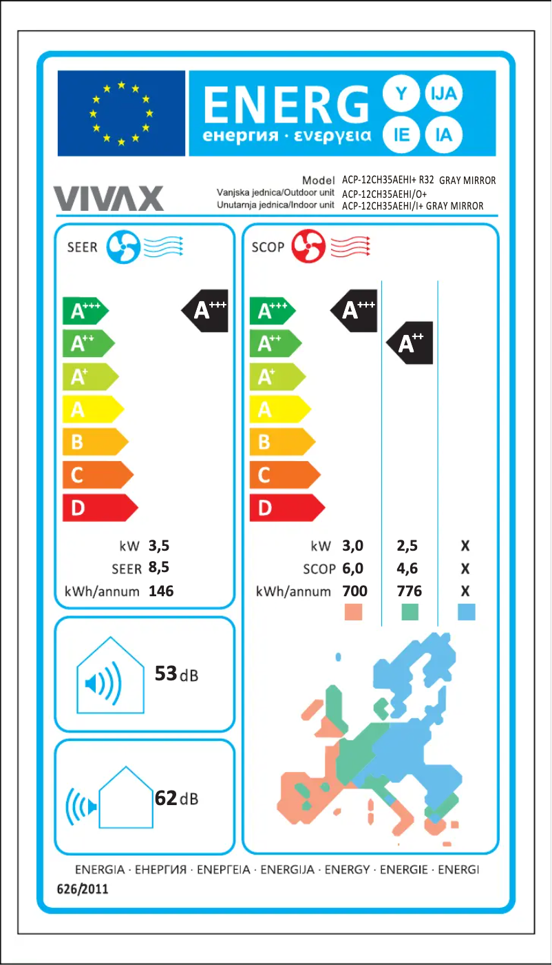 Image de la première page du manuel de l'appareil ACP-12CH35AEHI+ R32