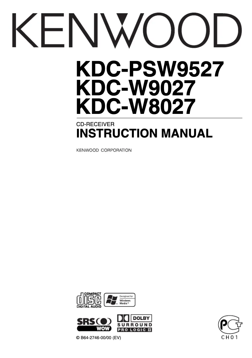 Page 1 de la notice Manuel utilisateur Kenwood KDC-W8027