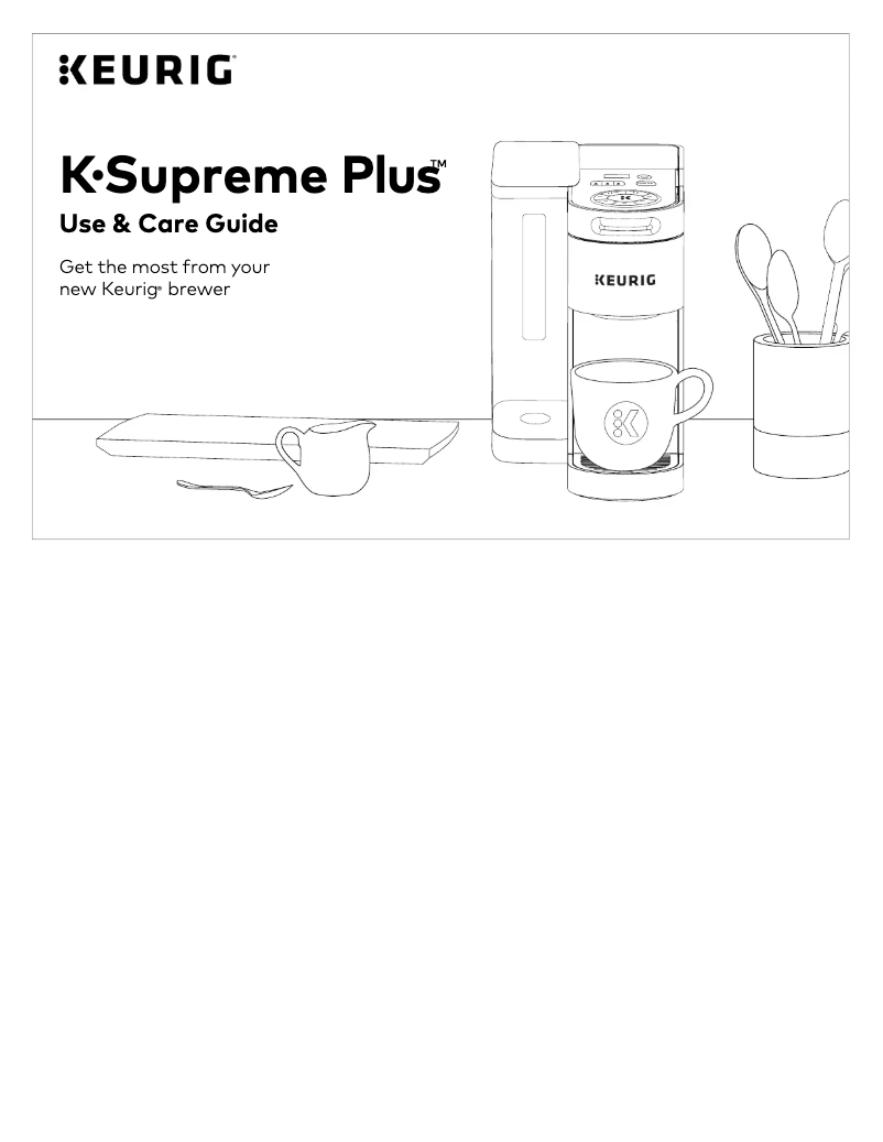 Page 1 de la notice Manuel utilisateur Keurig K-Supreme Plus