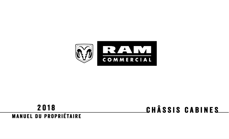 Page 1 de la notice Manuel utilisateur RAM 3500 Chassis Cab (2018)