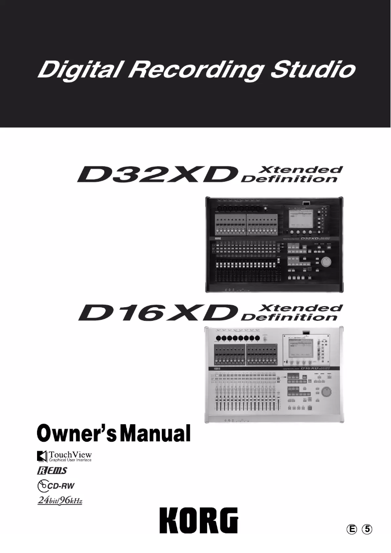 Page n°1 - Manuel utilisateur Korg D32XD