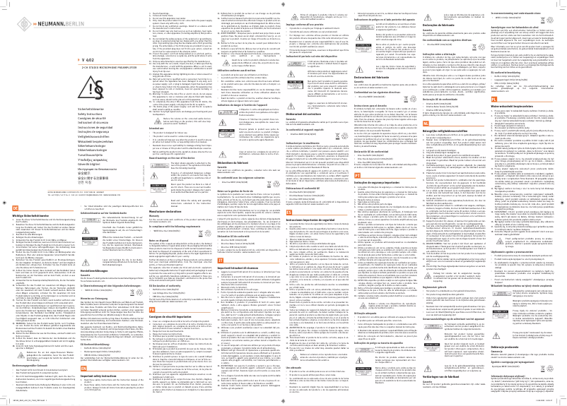 Page 1 de la notice Instructions / montage Neumann U 47 fet i