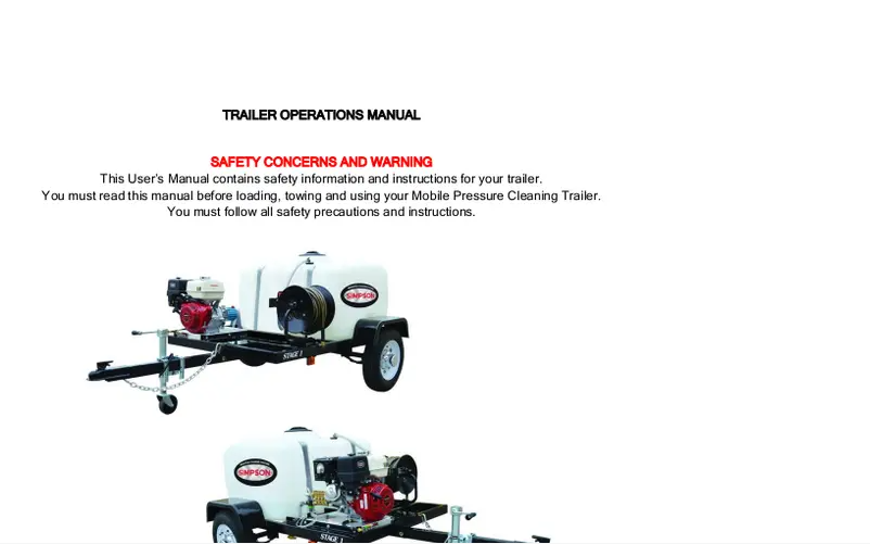 Page 1 de la notice Instructions de sécurité Simpson 95005