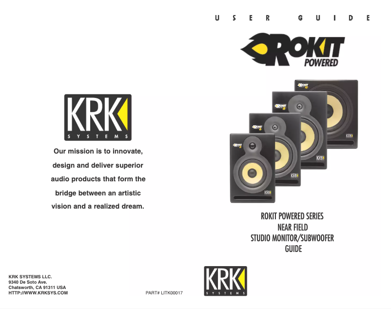 Page 1 de la notice Manuel utilisateur KRK RP 6 Rokit G3