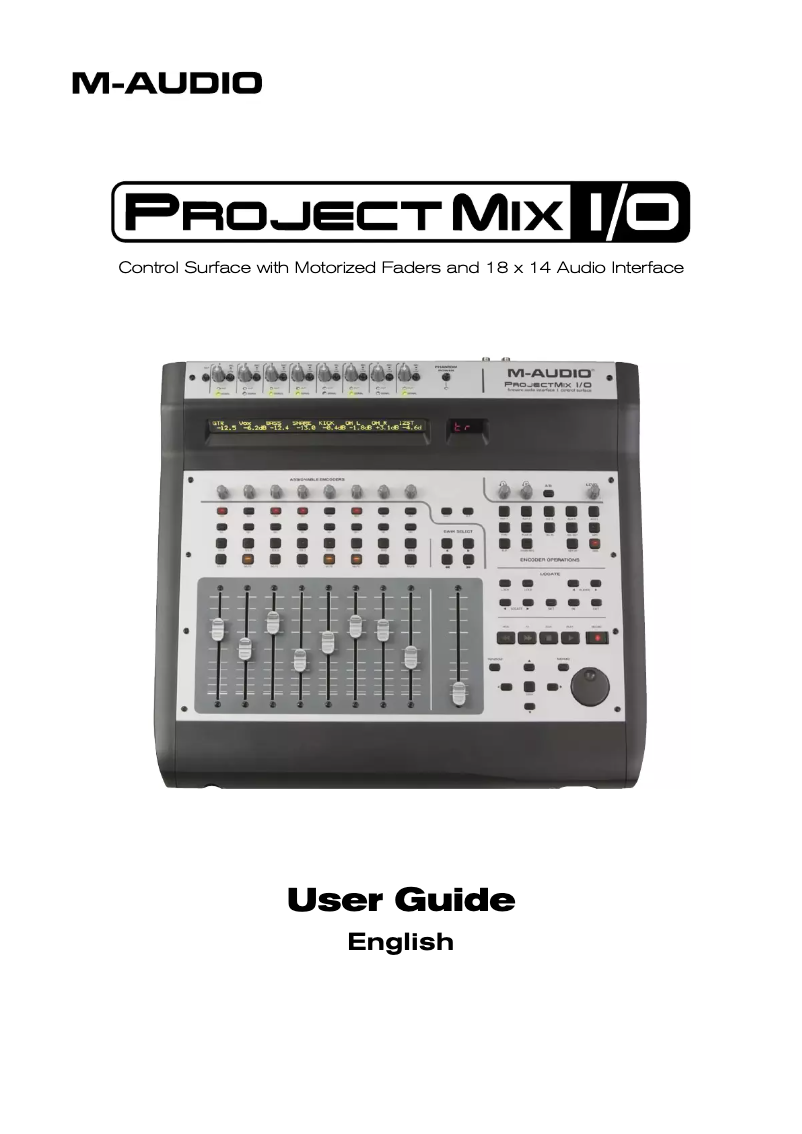 Image de la première page du manuel de l'appareil ProjectMix I/O