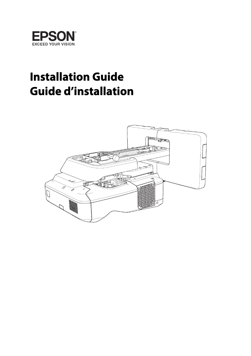 Page 1 de la notice Guide d'installation Epson PowerLite 680