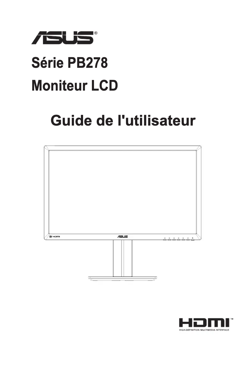 Page n°1 - Manuel utilisateur Asus PB278QV