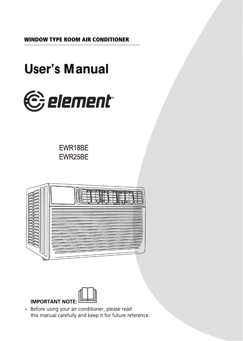 Page n°1 - Manuel utilisateur Element EWR18BE