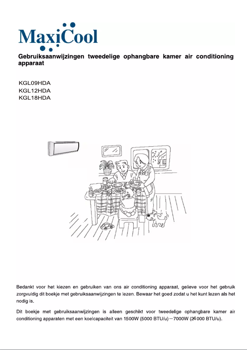 Image de la première page du manuel de l'appareil KGL09HDA