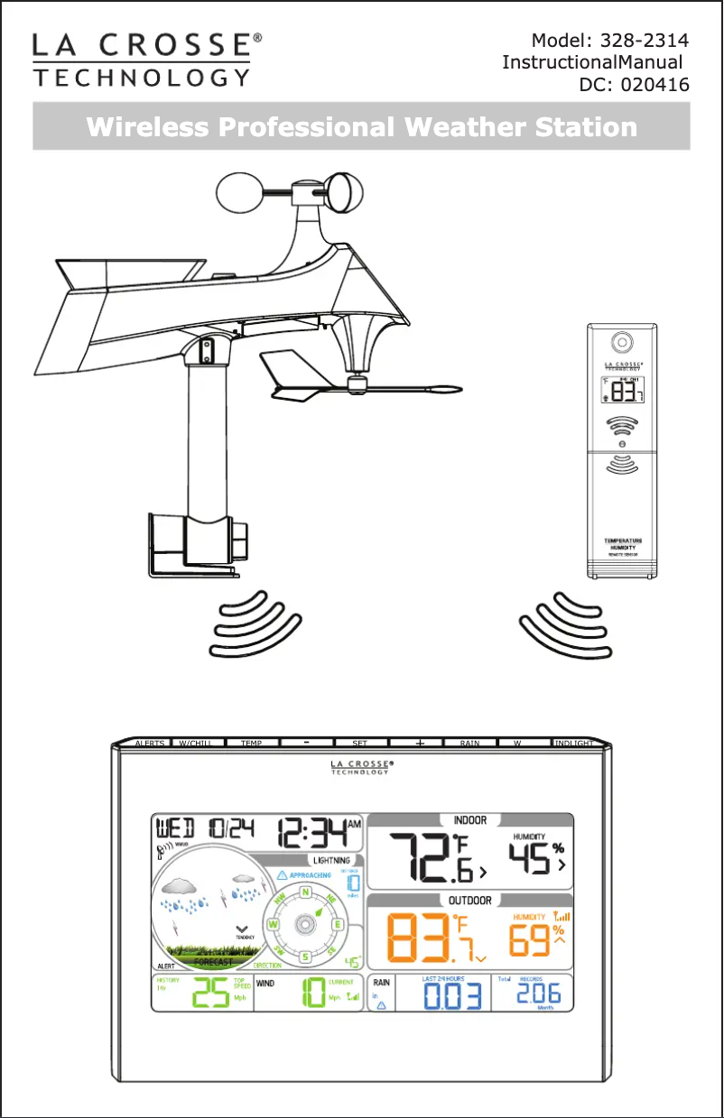Image de la première page du manuel de l'appareil 328-2314
