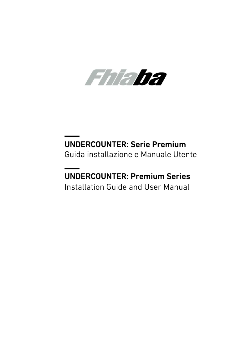 Page n°1 - Manuel utilisateur Fhiaba UCW602TPO