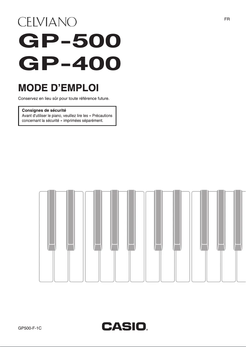 Page n°1 - Manuel utilisateur Casio Celviano GP-400