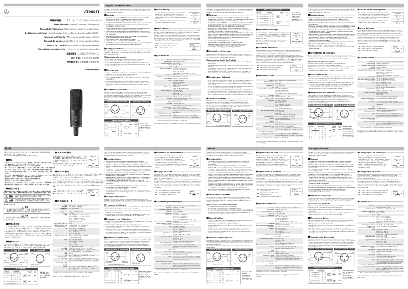 Page n°1 - Manuel utilisateur Audio-Technica AT4050ST