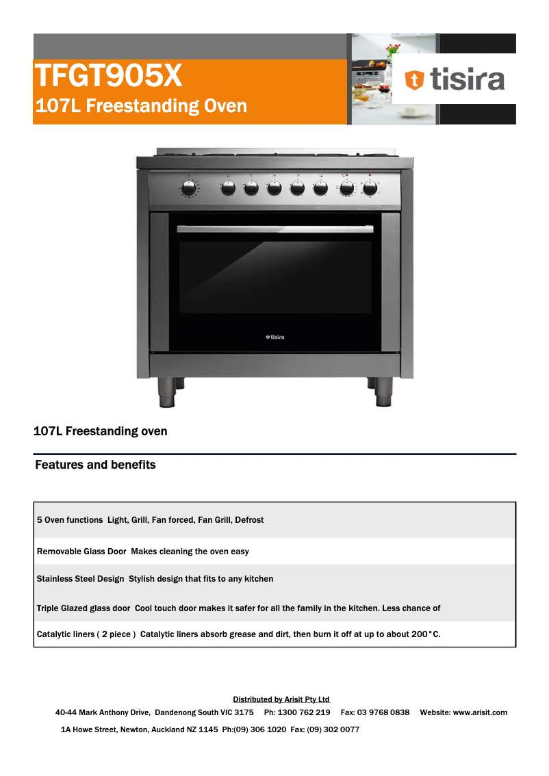 Image de la première page du manuel de l'appareil TFGT905X